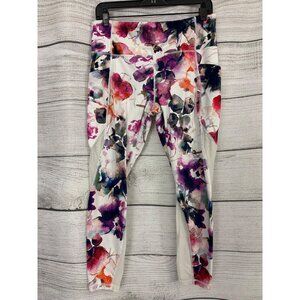 Athleta Floral Mudra 7/8 Tight Leggings Size L